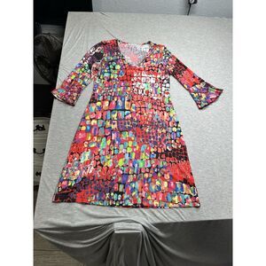 Snoskins Women's Multicolor Geometric Dress Size XS